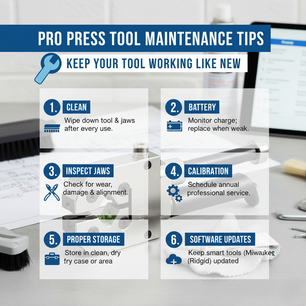 steps to clean pro press tools